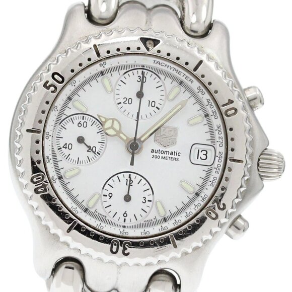 TAG HEUER S/el CG2110-R0 Chronograph white Dial Automatic Men's Watch - Picture 1 of 6